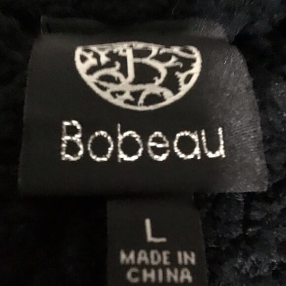 Bobeau Women’s Large Black Popcorn Knit Turtleneck Sweater Hi-Low Hem NWOT - Picture 5 of 13